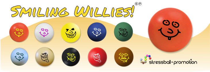 Stressball Smiley Smiling Willis Farben