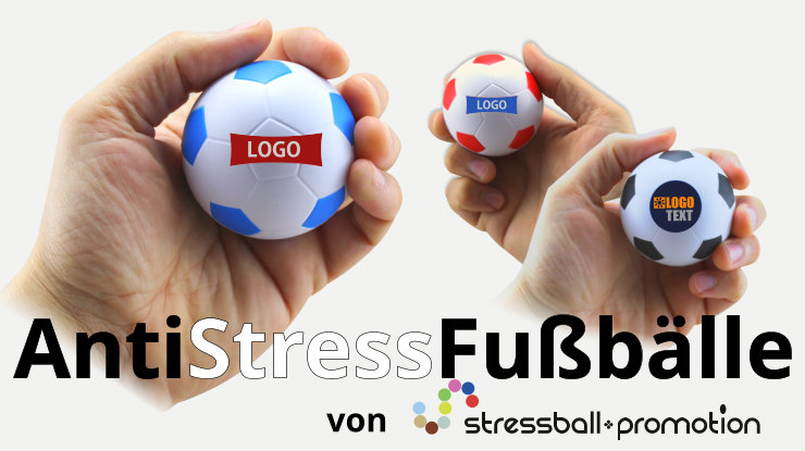 Antistressball Fußball Werbeartikel bedrucken lassen - Antistressbälle