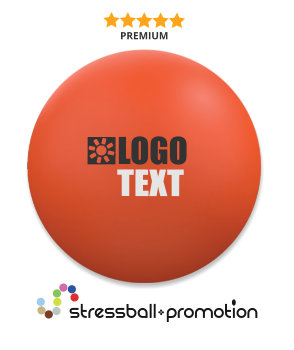 Antistressbälle in orange Pantone 021 C von Stressball Promotion bedrucken