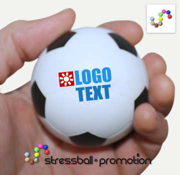 Antistress Fußball von Stressball Promotion. Anti-Stressbälle Antistress Bälle Mini Fussbälle Knautschbälle