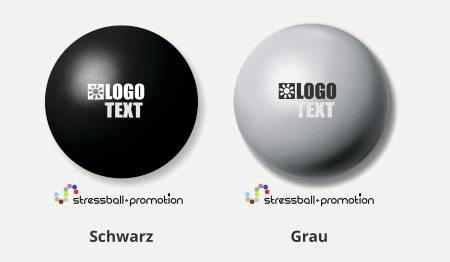 Anti Stressball in schwarz und grau bedrucken lassen
