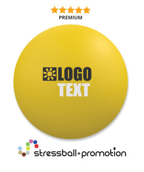 Stressbälle in gelb Pantone 012 C von Stressball Promotion bedrucken