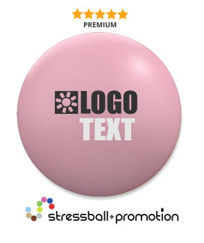Stressbälle in rosa Pantone 021 C von Stressball Promotion bedrucken