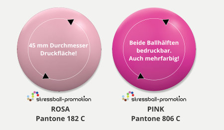 Stressball in rosa oder pink bedrucken lassen