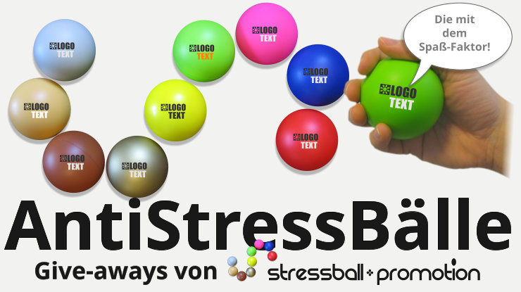 Give aways Anti Stress Bälle Stressbälle Knautschbälle bedrucken Promotion