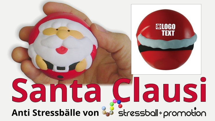 Antistressball Weihnachtsmann Weihnachten als perfekte Werbeartikel Werbemittel bedrucken