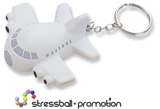 Bild Antistress Schlüsselanhänger Anti Aggressions Stressbälle Flugzeuge bedrucken