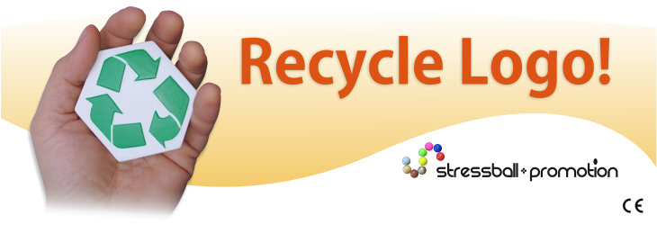 Recycle Logo Stressball bedrucken