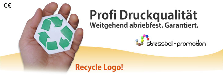 stressball bedrucken recycle logo werbegeschenk
